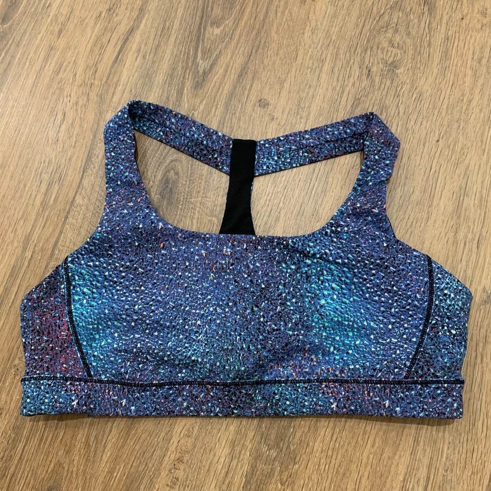 Colorful Lululemon sports bra